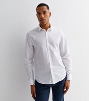 New Look White Poplin Long Sleeve Regular Fit Shirt